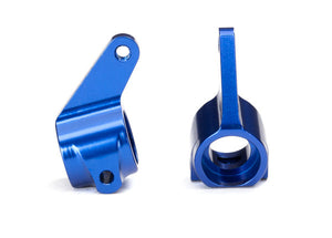 Steering blocks, Rustler®/Stampede®/Bandit® (2), 6061-T6 aluminum (blue-anodized)/ 5x11mm ball bearings (4) #3636A