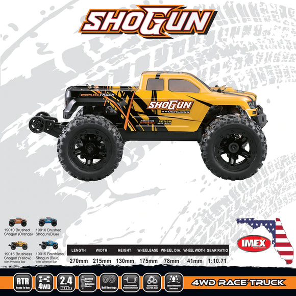 IMEX Shogun 1/16th Scale Brushless RTR 4WD Monster Truck Yellow